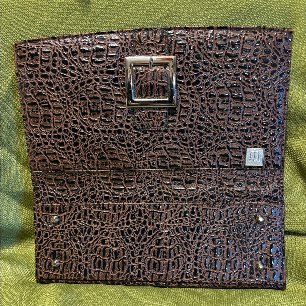 Miche Brown Faux Alligator Pattern Classic Bag